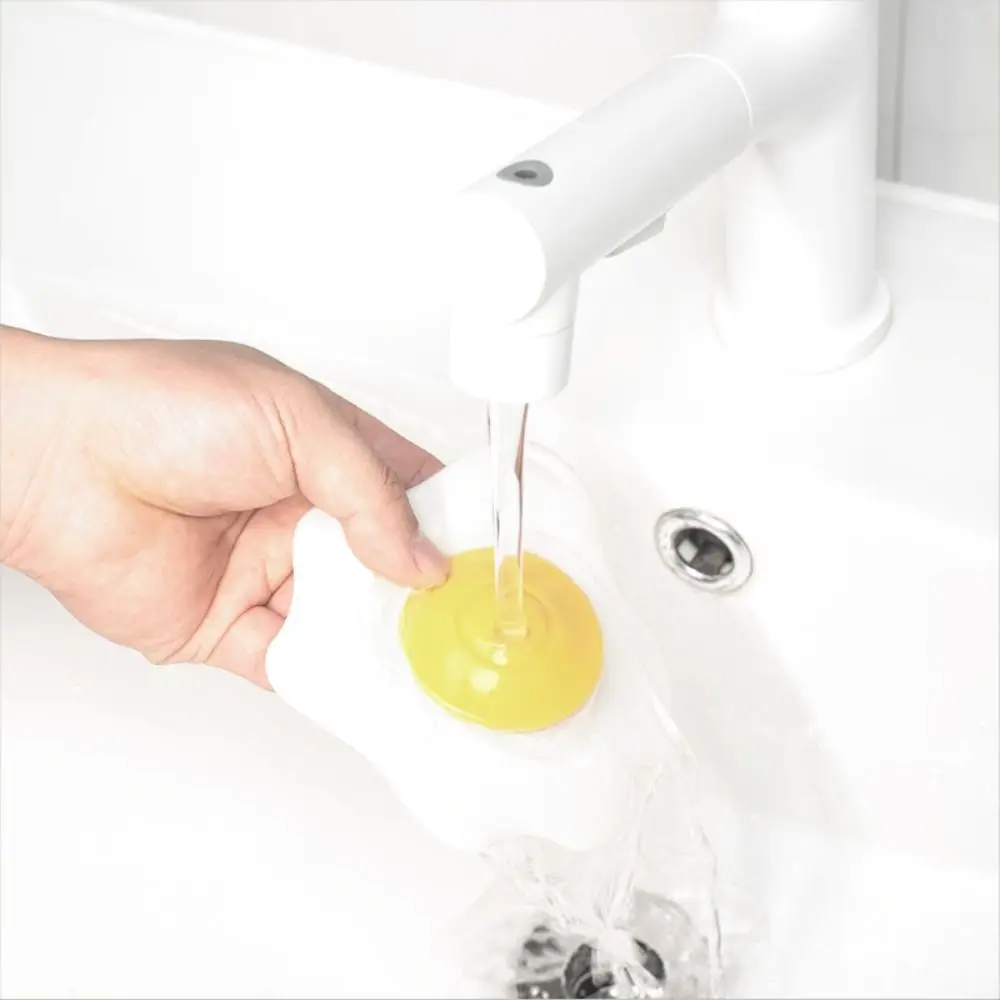 4pcs Fried Egg Shape Floor Drain Cover Flexible Insect Prevention Filter Screen Cartoon Anti Clogging Hair Catcher Stopper