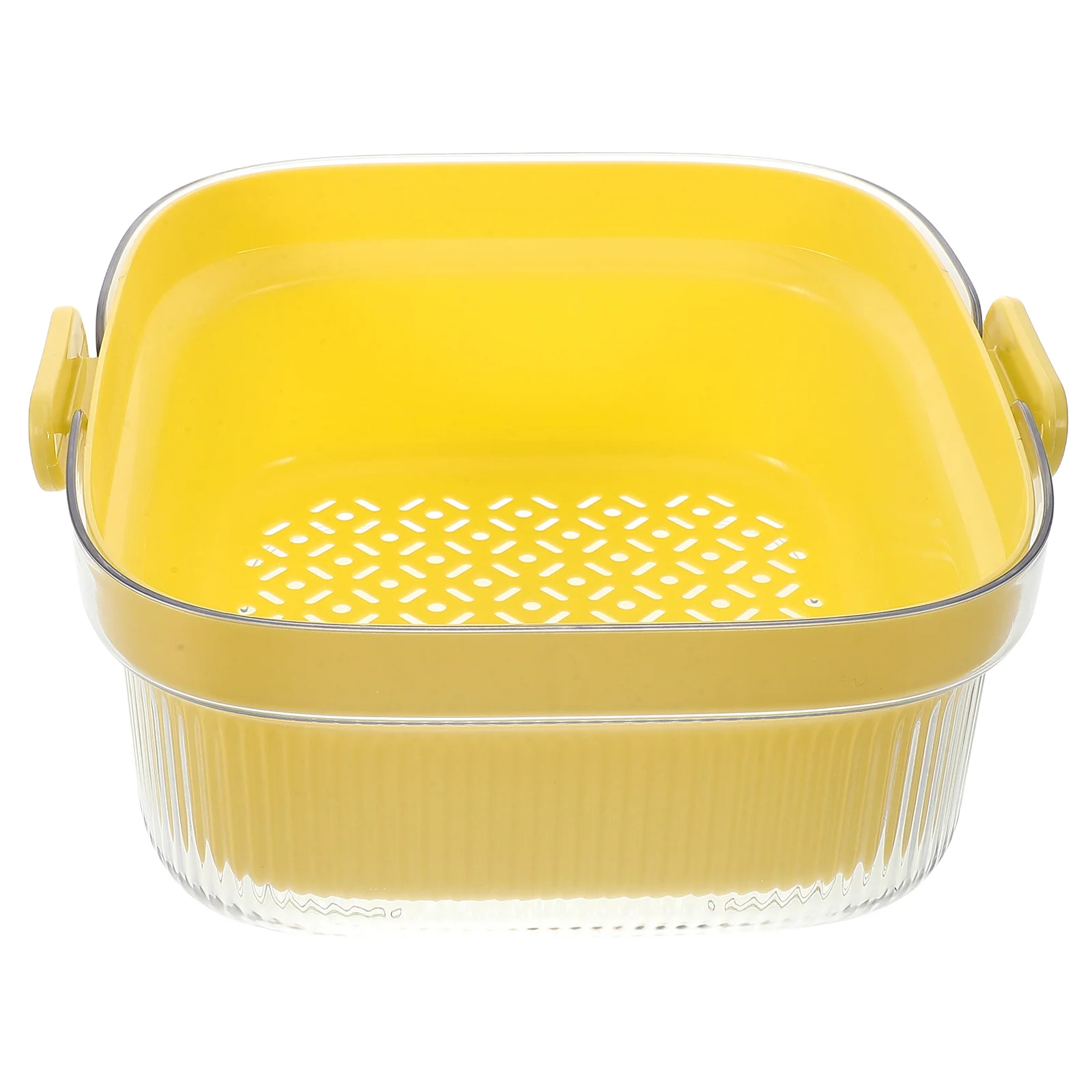 

1pcs Double Layer Fruit Vegetable Washing Basket Kitchen Colander Strainer For Sink Drainage Mesh Draining Container Household