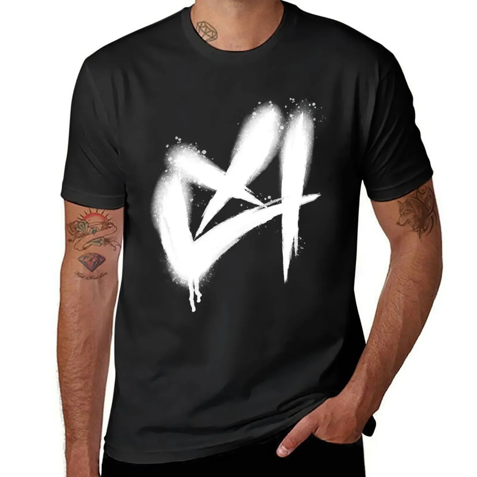 Cross Slash Splash (white) T-Shirt anime tshirt sports fans cute tops summer clothes mens fashion