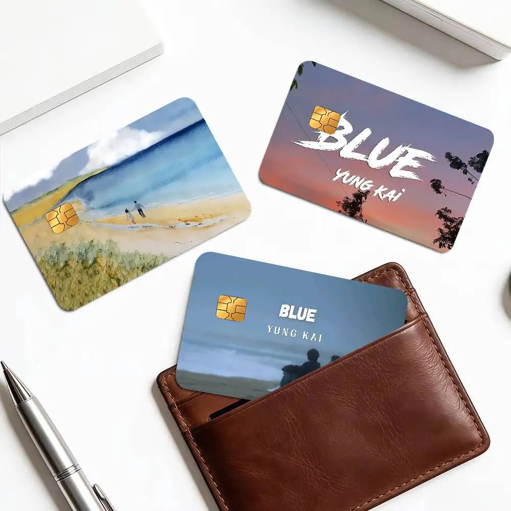 Singer Yung Kai Blue Poster  Diy Credit Debit Card Sticker Party Sticker Decoration Waterproof Small Chip Card Skin Sticker