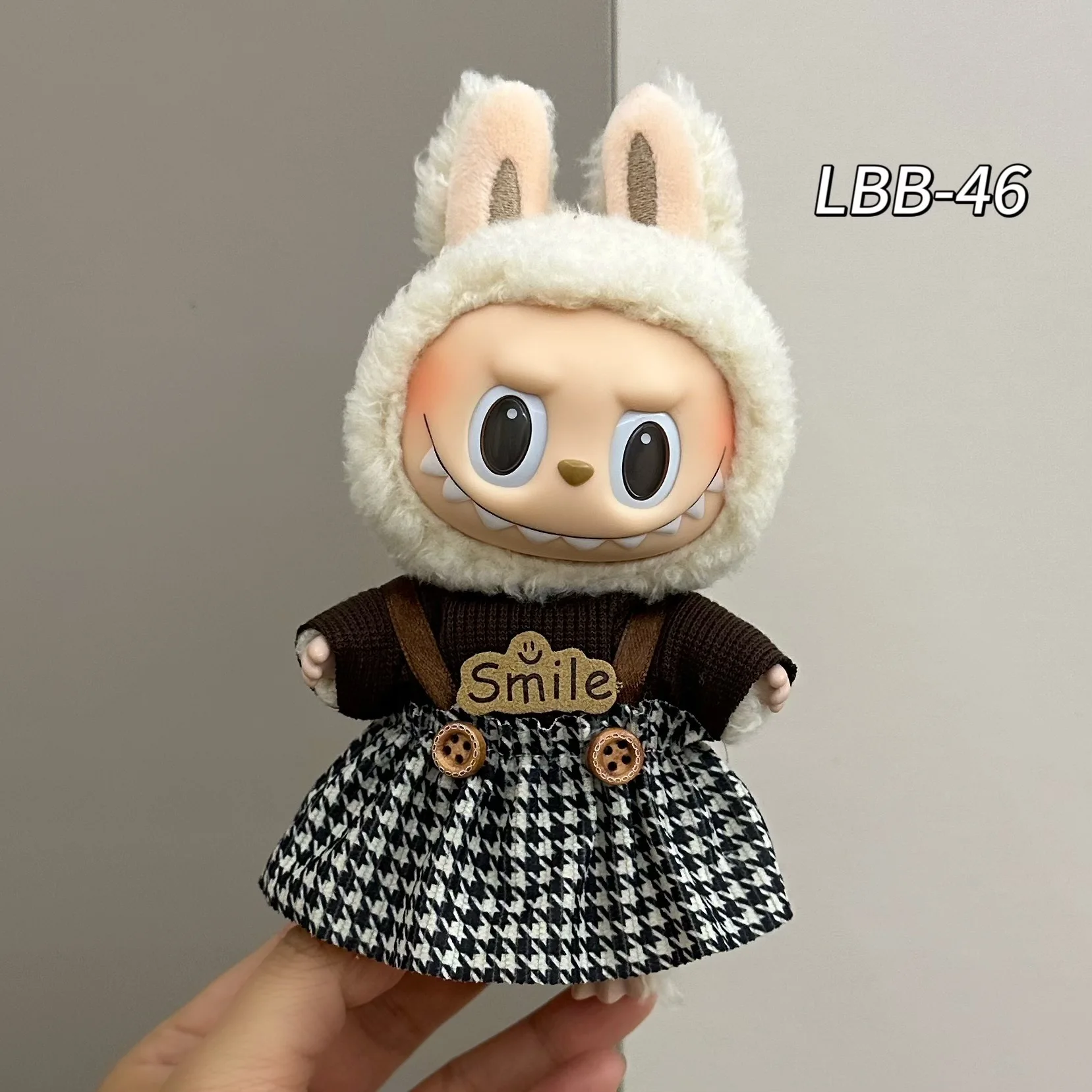 17cm 라부부 드레스 세트 DIY 옷 갈아입히기 만화 귀여운 옷 인형 액세서리