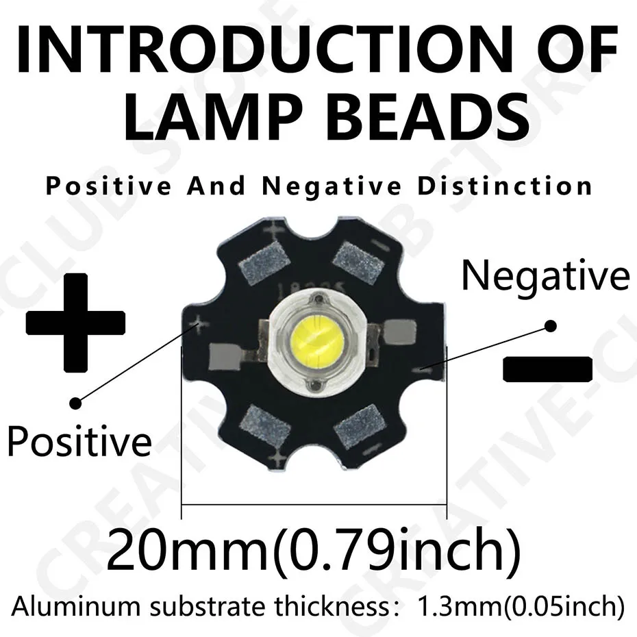 10 Stück 1 W 3 W 3 V 20 mm Hochleistungs-LED mit Drahtchip-Lampen, PCB mit WireSMD-COB-Dioden, 2000 K, 3000 K, 4000 K, 6500 K, Rot, Grün, Blau – Detail 2