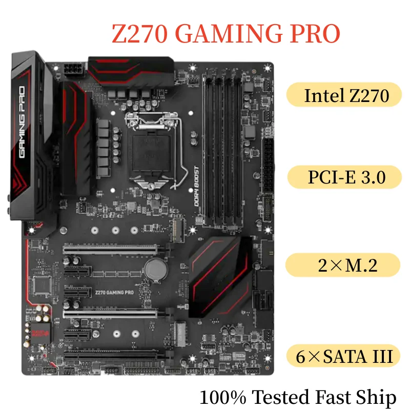 

For MSI Z270 GAMING PRO Motherboard 64GB LGA 1151 DDR4 ATX Mainboard 100% Tested Fast Ship