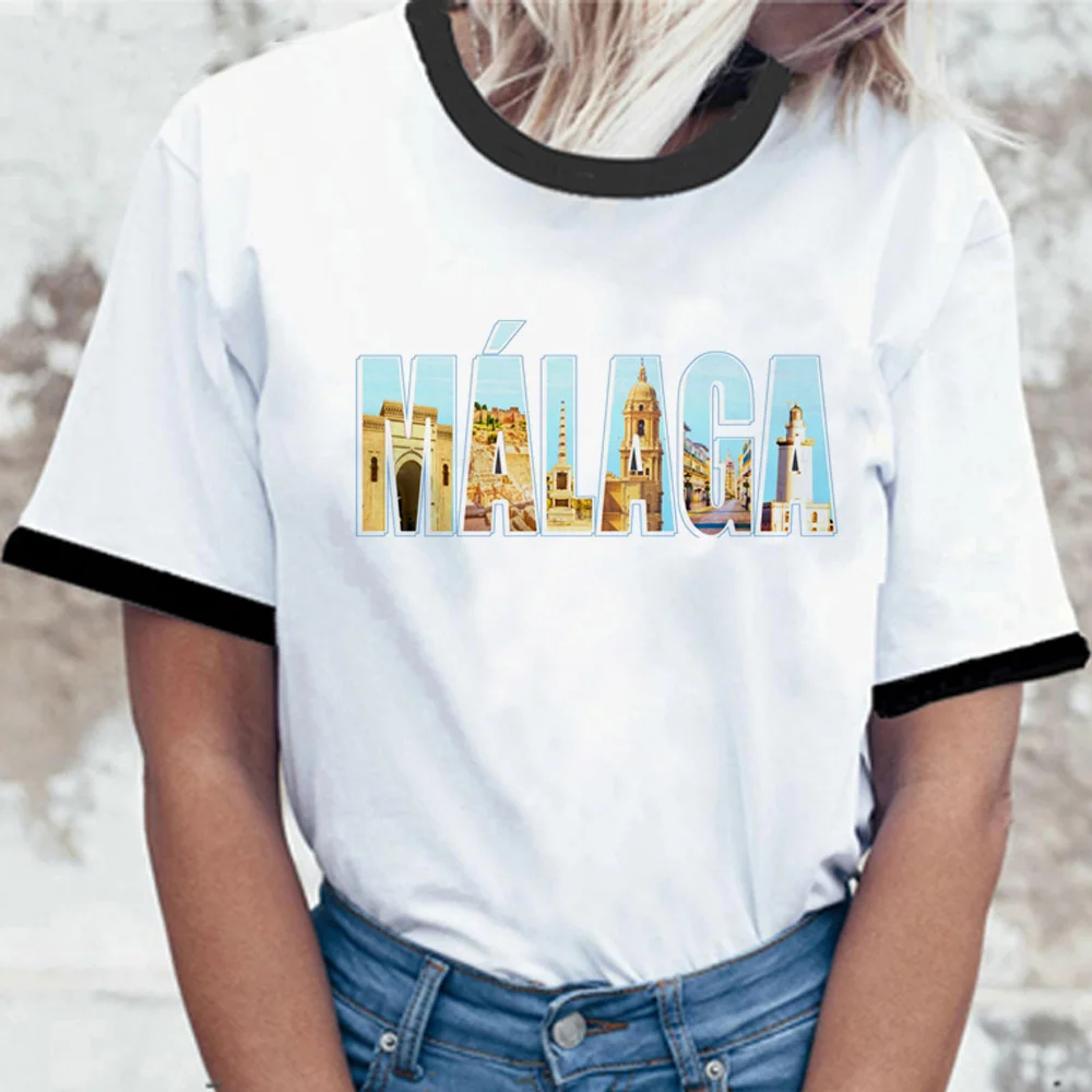 Malaga t-shirts women summer Tee girl anime 2000s clothing