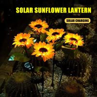 LED Solar Sunflowers Flower Light Home Decorative Flower Lights Garden Decoration Lawn Lamp Waterproof Landscape Light