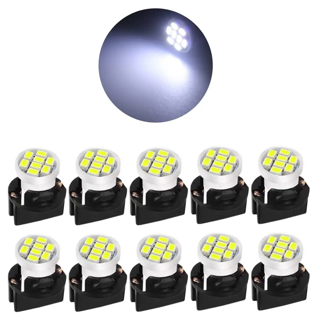 T10 194 168 Dash Instrument White LED Light Bulbs Bright Panel Gauge Cluster