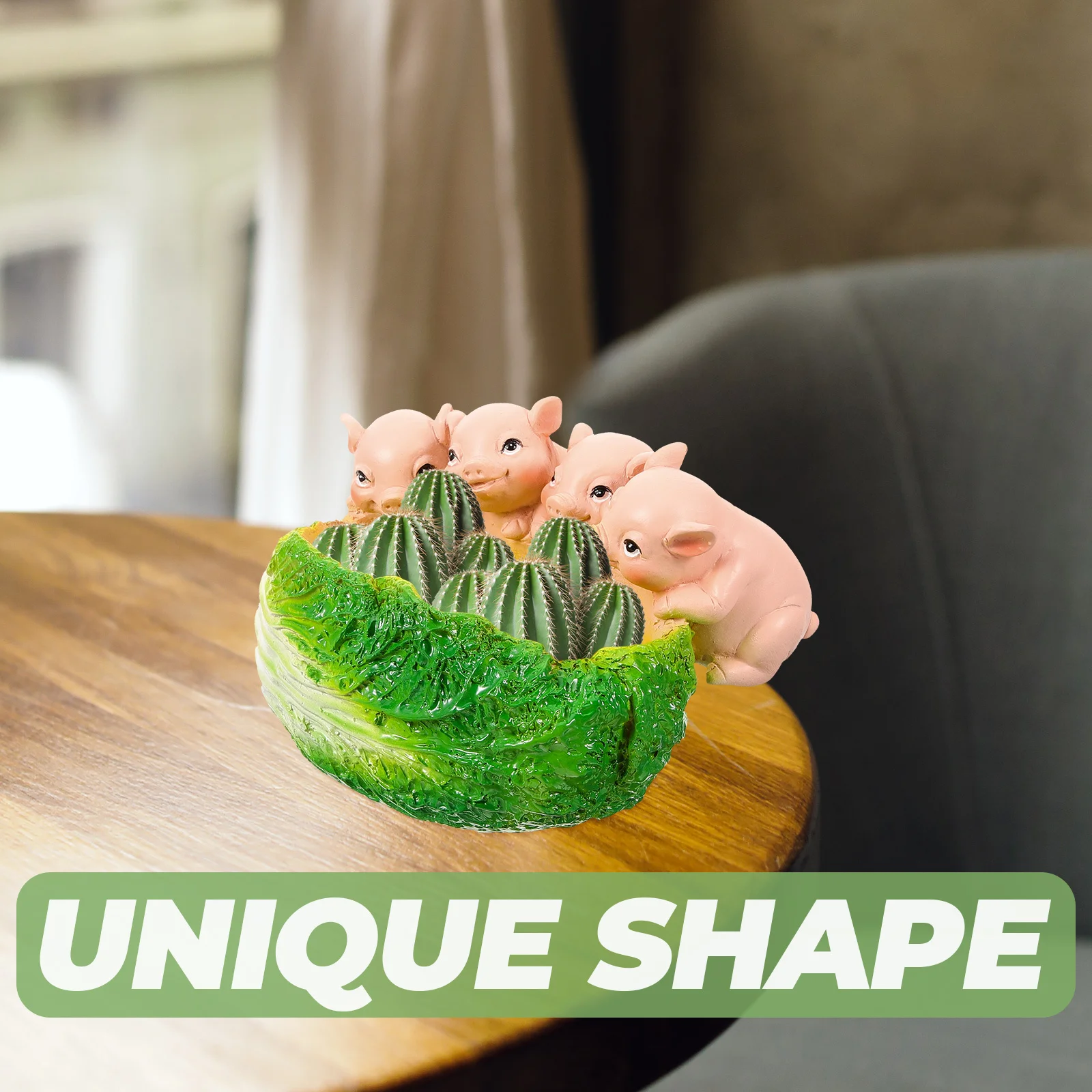 

Bowl Planter Resin Succulent Flower Pots Tiny Animal Cabbage-shaped Flowerpot Turtle Cartoon