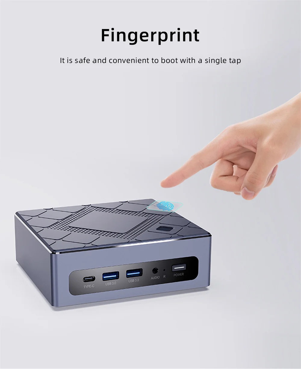 Ranboda smart fingerprint lock Business Mini PC powerful Processor i7 10810U i5 8259U Win 10 11 Ubuntu Computer Gaming Mini Pcs