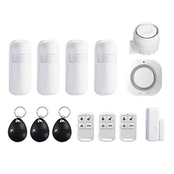 ACJ 433MHZ EV1527 Code Alarm Panel Accessories PIR Sensor Remote Control Smoke Detector Support DIY Amount For PG103 108 107