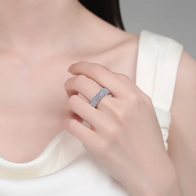 

Luxury Eternity Band Women's 3.02CT Moissanite PT950 Platinum - 3.02CT eternity diamond, full-circle sparkle