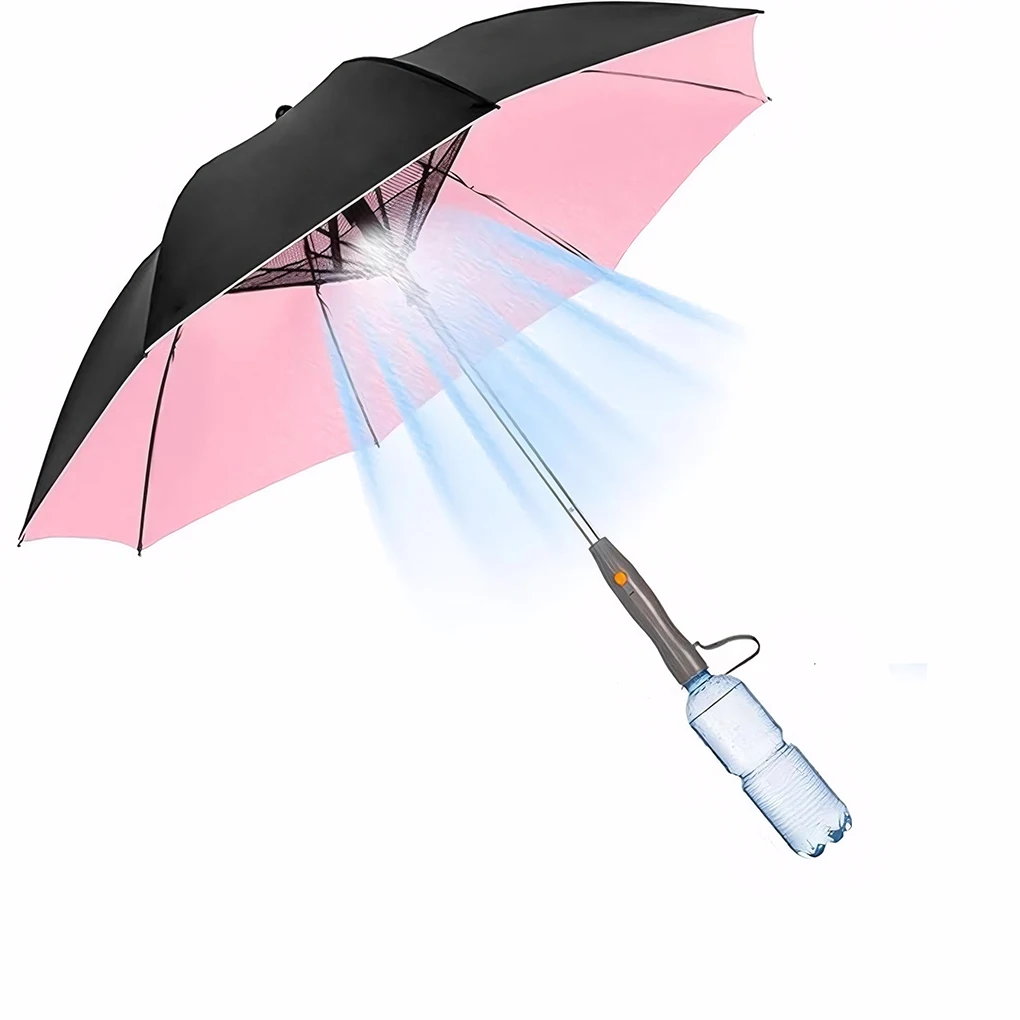 Wind And Rain Resistant Umbrella | Sun Protection | Portable Comes With Electric Fan | Replaceable