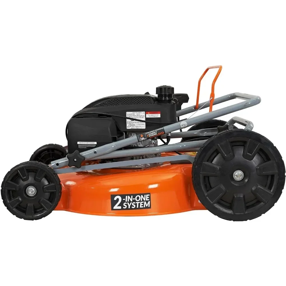 

For 21 in. 170cc 2-in-1 Gas Walk Behind Push Lawn Mower with High Rear Wheels A