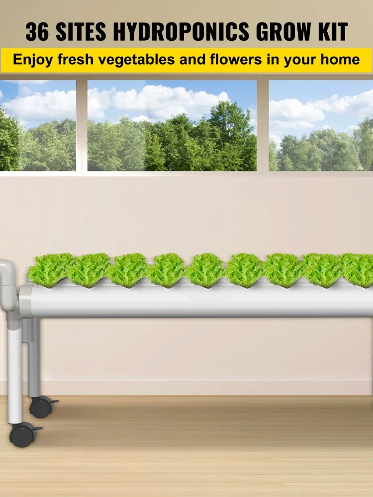 Hydroponic Grow Kit Hydroponics System 36/54/72/90/108 Sites 1/2/3/4 Layers 4/6/8/10/12 Pipes Vegetables Lawn & Garden