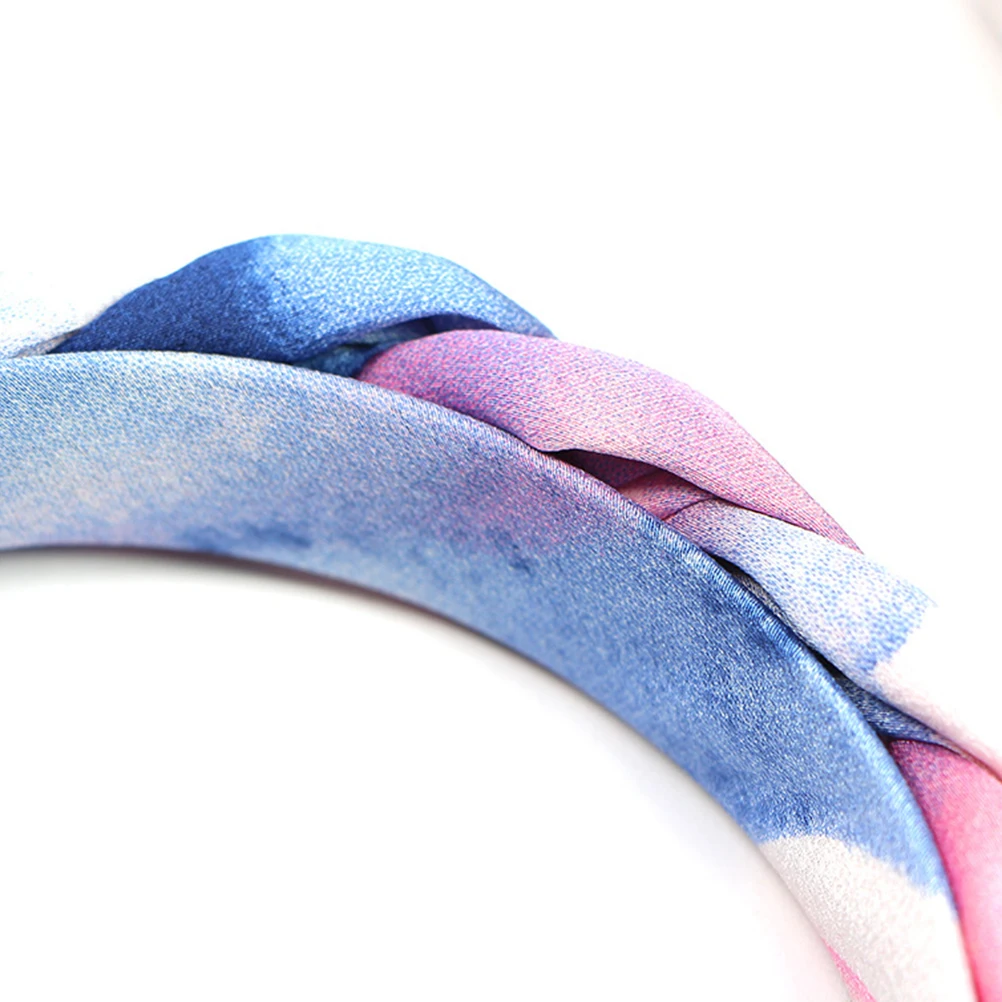 

Pink Hairband Headband Weave Braid Tie-dye Hairbands Headbands for Women Accessories Accesories Cute