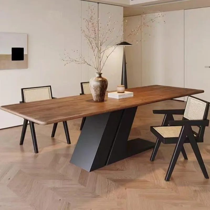 Meja Kopi Kayu Solid Salon Meja Makan Kualitas Tinggi Desain Nordic Tahan Air Meja Desainer Modern Perabotan Rumah Palungan