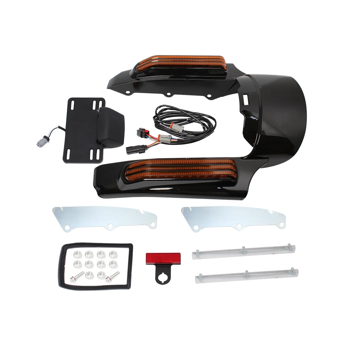 

Motorcycle Rear Fender Fascia LED Running Brake Turn Light for Touring Road King FLHR Street Glide FLHX 14-20