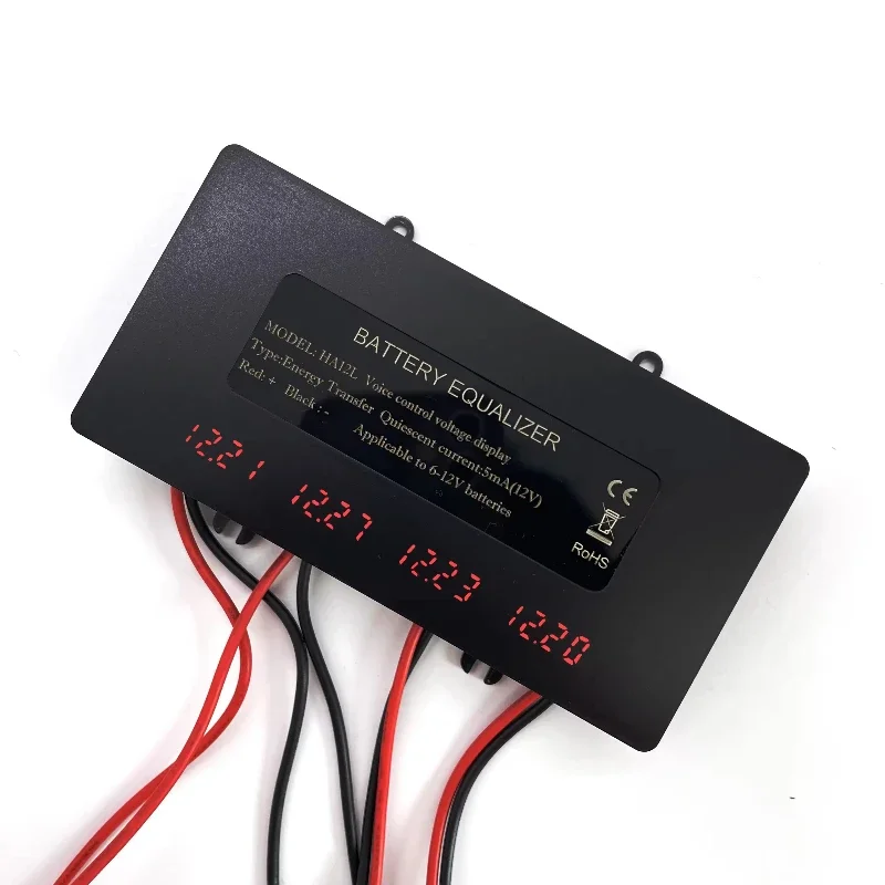 

48V24V Battery Balancer Charger Controller Digital Battery Equalizer for Lead Acid Battery Bank System Black