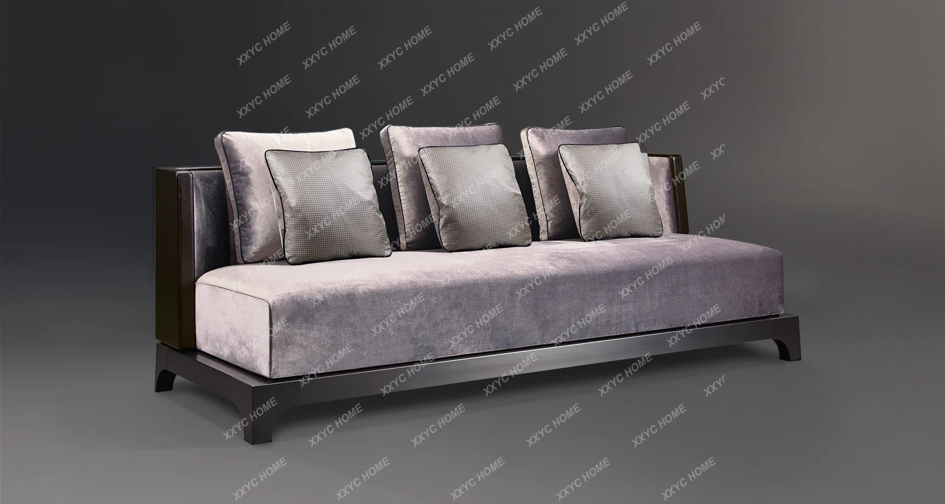 XX  minimalist sofa antique fabric straight row sofa simple household high-end furniture
