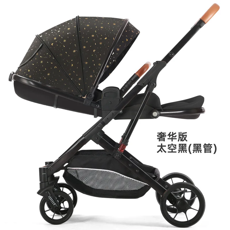

Baby Stroller Can Sit or Lie Down Lightweight Foldable in Both Directions High Landscape Baby Stroller for Newborn Children