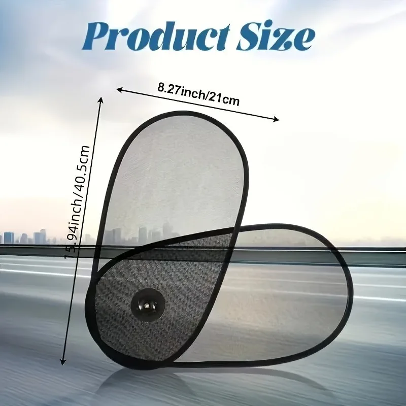 

Car Side Window Shades, Adjustable Rotatable Mesh Sun Visor with Suction Cups, Universal Fit Sunshade for Car SUV Van
