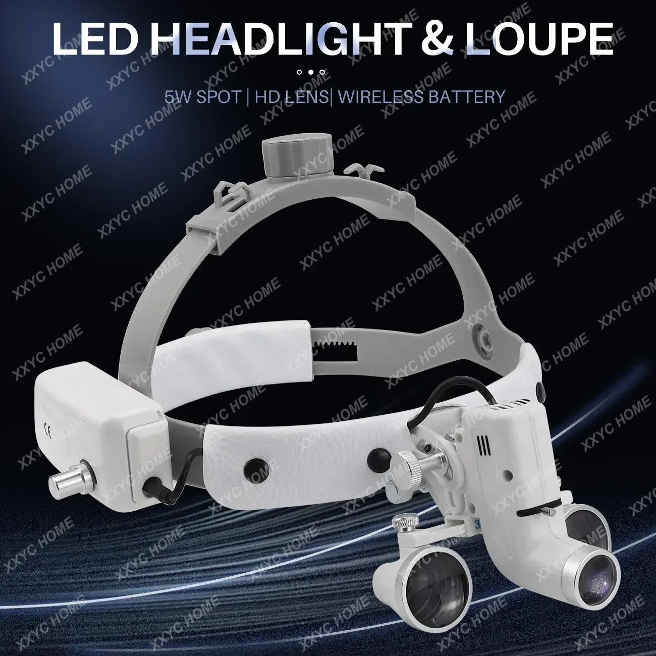 5W Dental LED Head Light Lamp For Binocular Loupes Brightness Spot Adjustable Dental Lab Headlamp Surgical Headlight