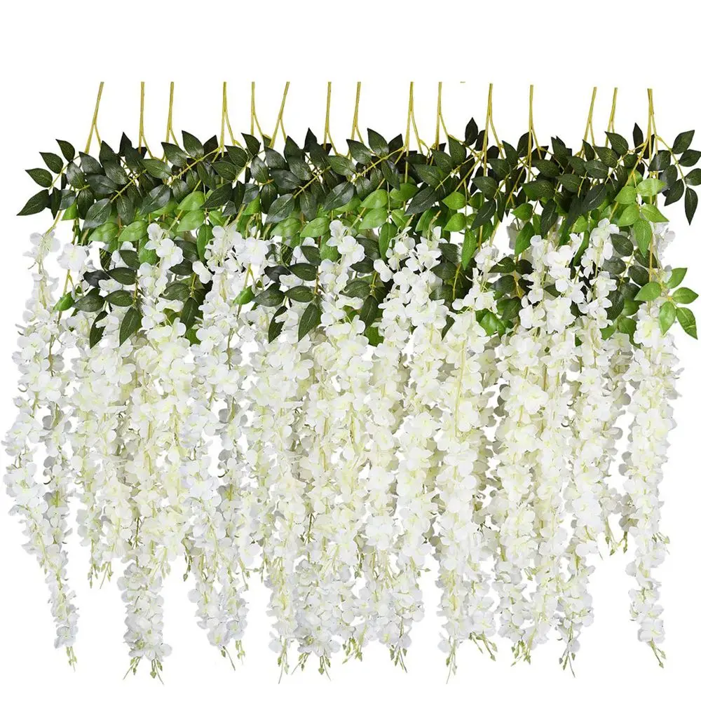 Artificial Flower Rattan Home christmas Wedding Celebration hotel festival Party Outdoor Garden wall garland DIY gift box Decor