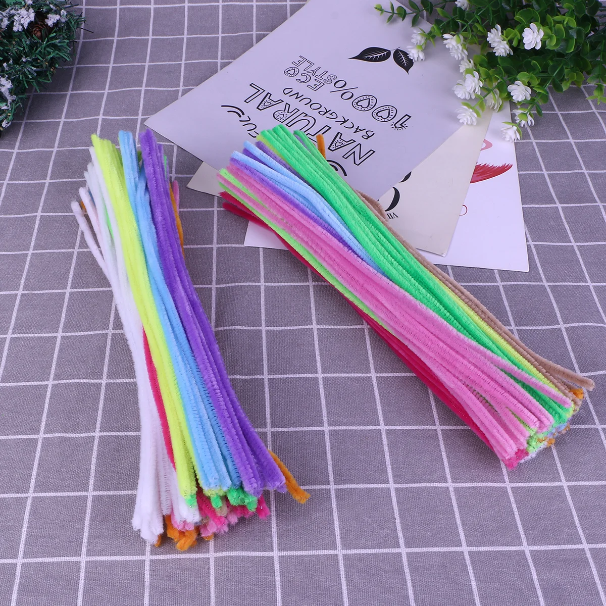 200 قطعة سيقان الشنيل اللامعة للأطفال DIY المشاريع الحرفية مرنة انحناء العصي التعليمية متعة زينة الحفلات مجموعة