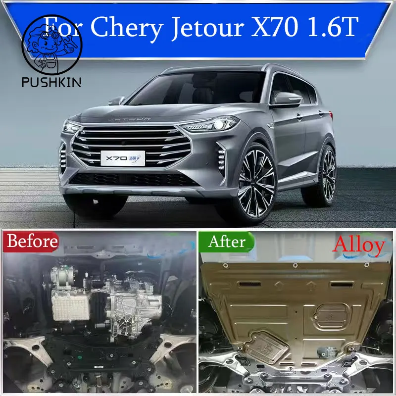 For Chery Jetour X70 Plus 2019 2020 2021 2022 2023 2024 Engine Chassis Guard Cover Protector Manganese Stee plasticl Accessories