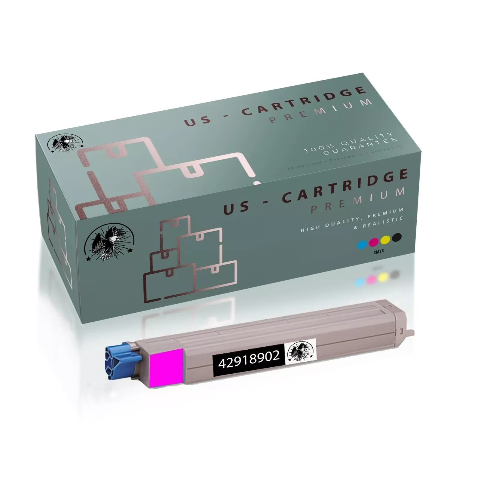 1PK 42918902 Magenta Toner Cartridge Compatible Okidata C9600HDN C9600HN C9800N