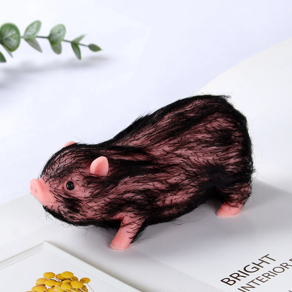 Handmade Simulated Silicone Pet Pig Baby Doll Toy Soft Lifelike Cute Reborn Pig Newborn Animal Doll Kids Play House Toy Gifts