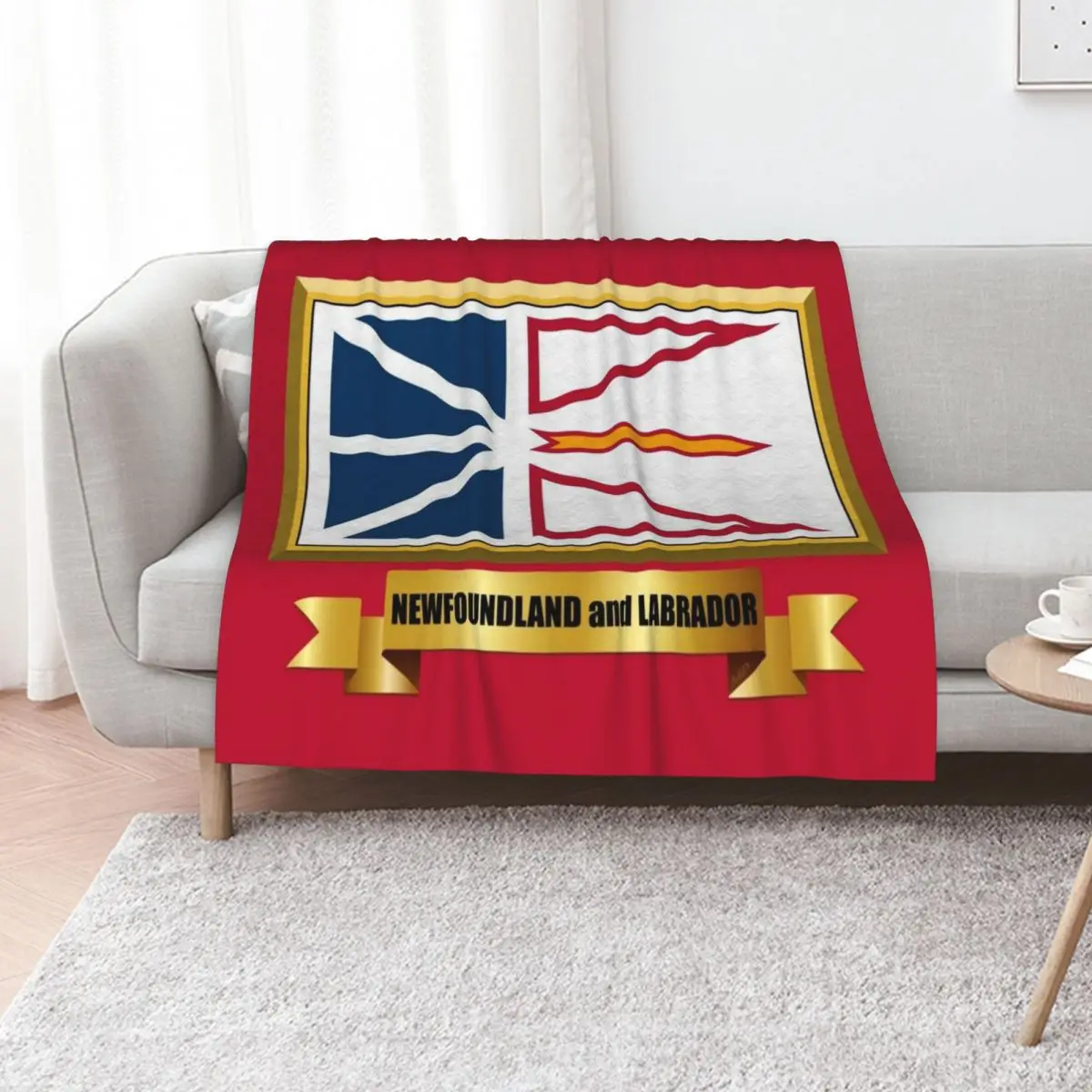 NEWFOUNDLAND and LABRADOR Flag Gifts, Masks, Stickers & Products (GF) Throw Blanket Tourist Quilt Cute Blankets