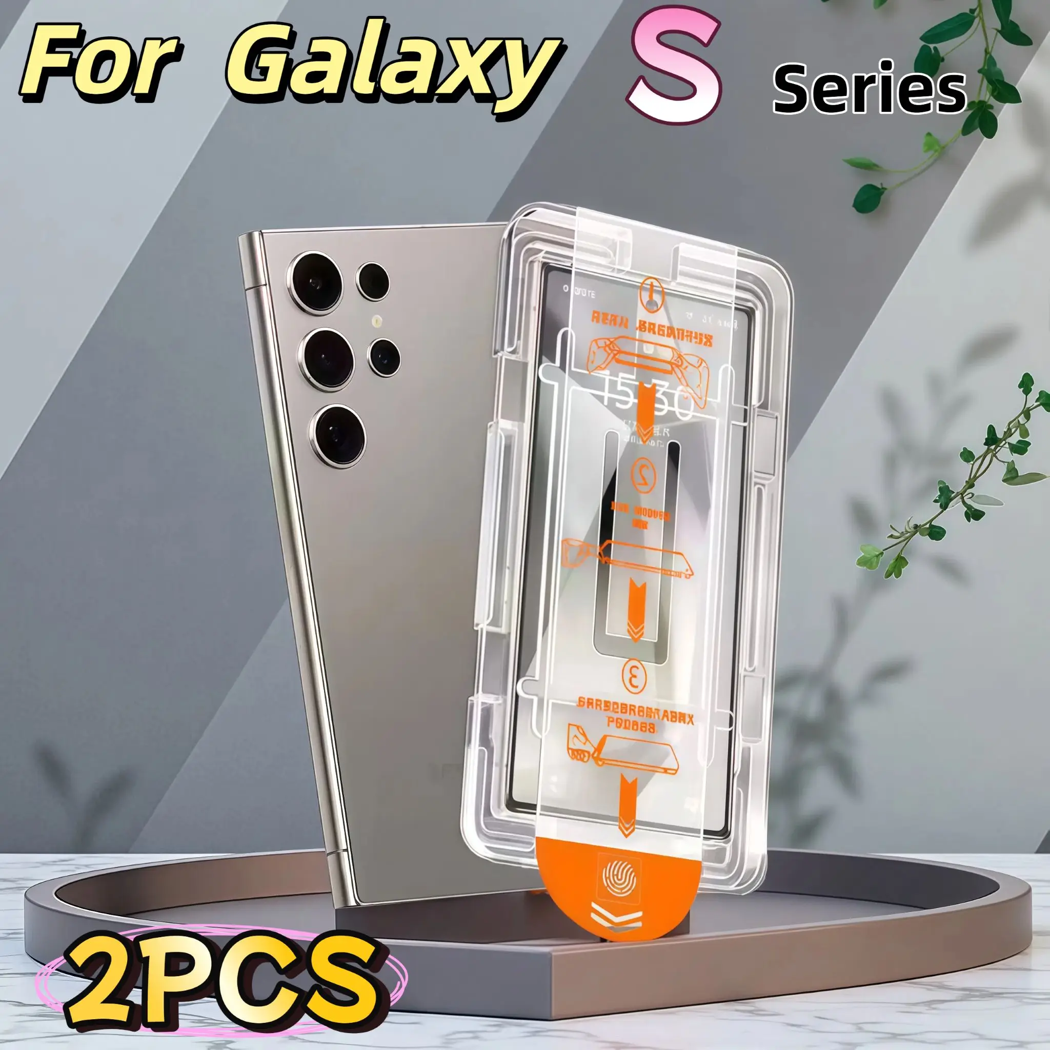 2 Stück für Galaxy S25 S24 Ultra S23 S22 S21 Plus gehärtetes Glas Displayschutzfolie HD