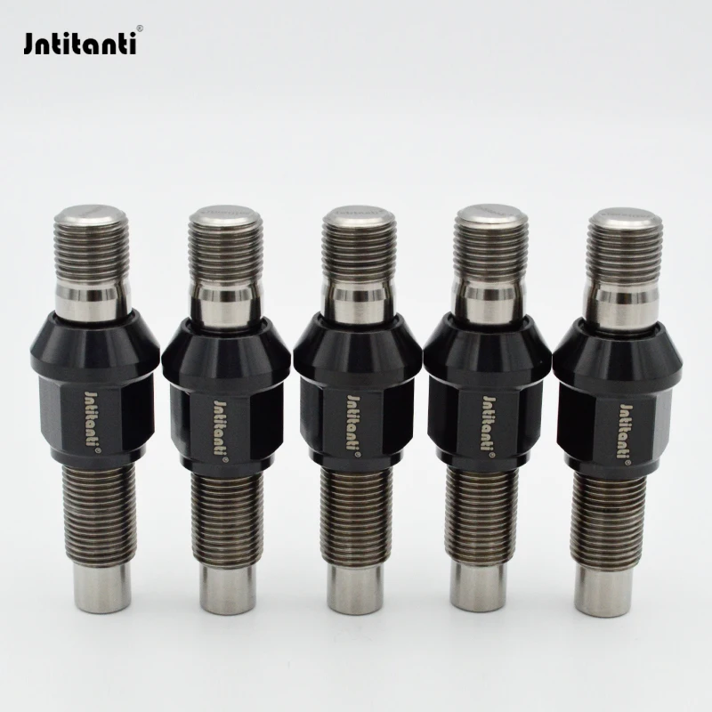 Jntitanti Gr5 titanium wheel rim stud screws M12x1.25x75mm  and M12x1.25x27mm nut for Peugeot Citroen Fiat etc