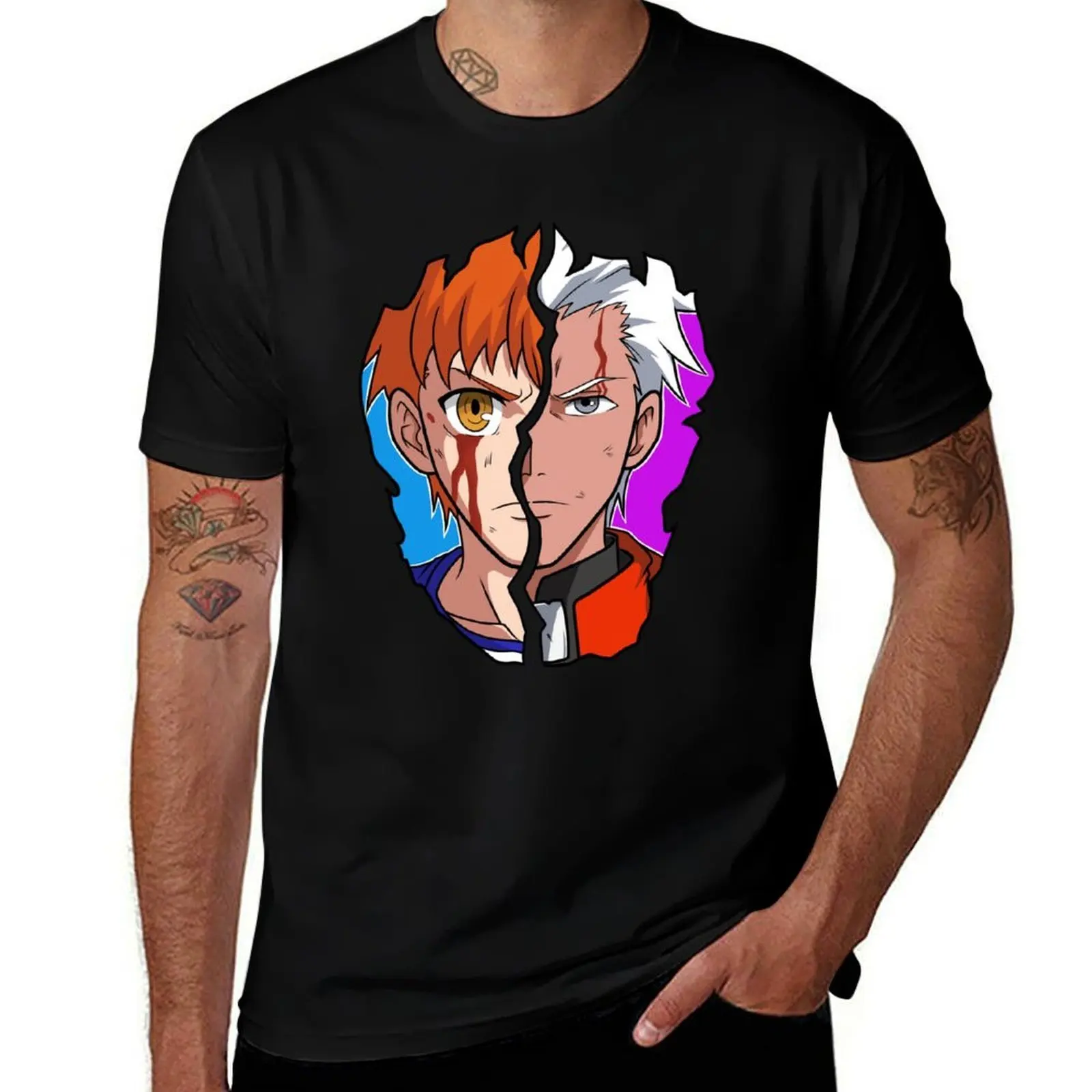 

Archer x Emiya (Fate Stay Night) T-Shirt man clothes topping fashion shirts clothes for men