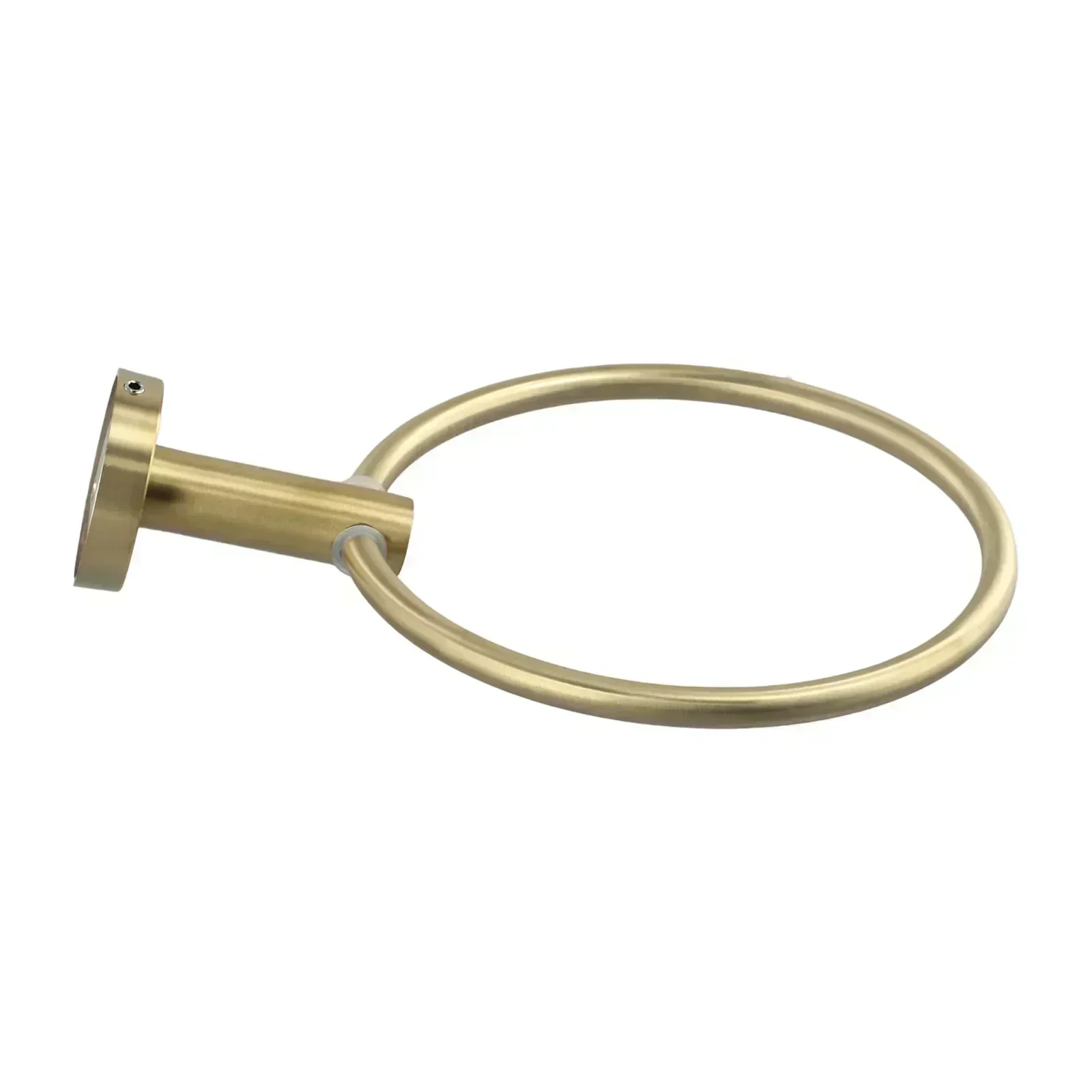 

Golden Bathroom Towel Ring Holder, Wall Mount, Rounded Corner Design, Easy Installation, Practical And Elegant