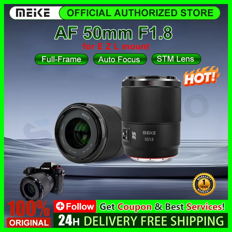 MEKE Meike 50mm f1.8 フルフレーム AF オートフォーカスレンズ ソニー