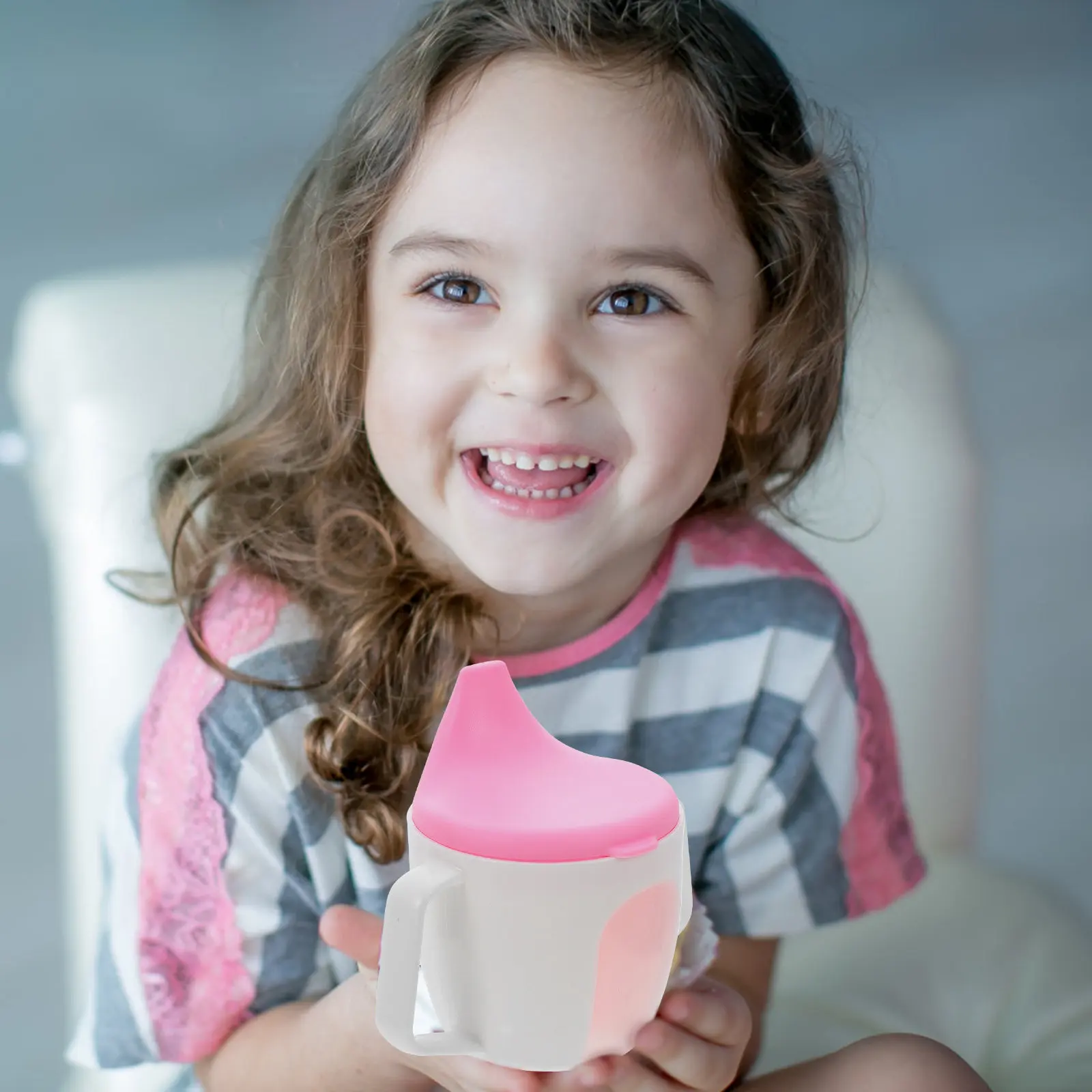 

Baby Trainer Sippy Cup Toddler Water Cup Leakproof Design Ergonomic Handle Large Mouth Baby Supply Water Storage Container