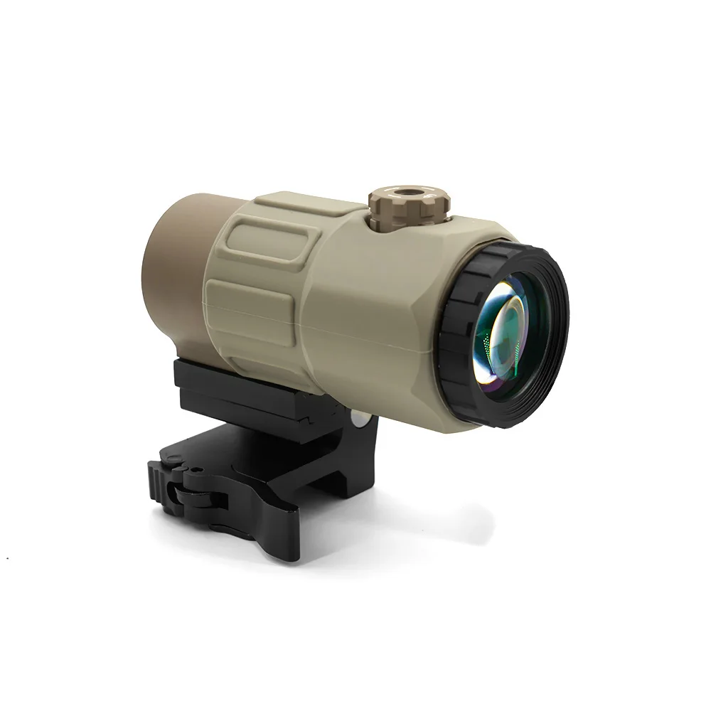 Tactical Airsoft Hunting G45 5X Magnifier Scope With STS QD Mount Used With Holographic Weapon Sight Red Dot In Stock