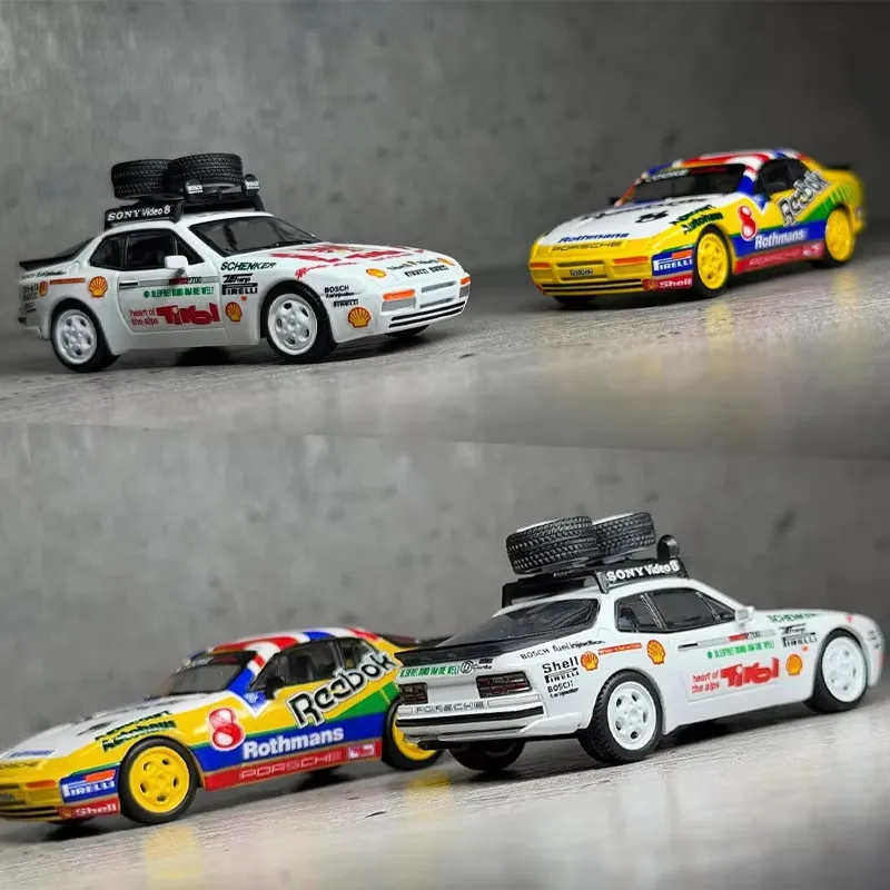 

Sparky 1:64 Porsche 917 Le Mans, Two-car Bay Set Porsche 944 Turbo Cup 1987 1988 Alloy Die-cast Car Model Collection Gift