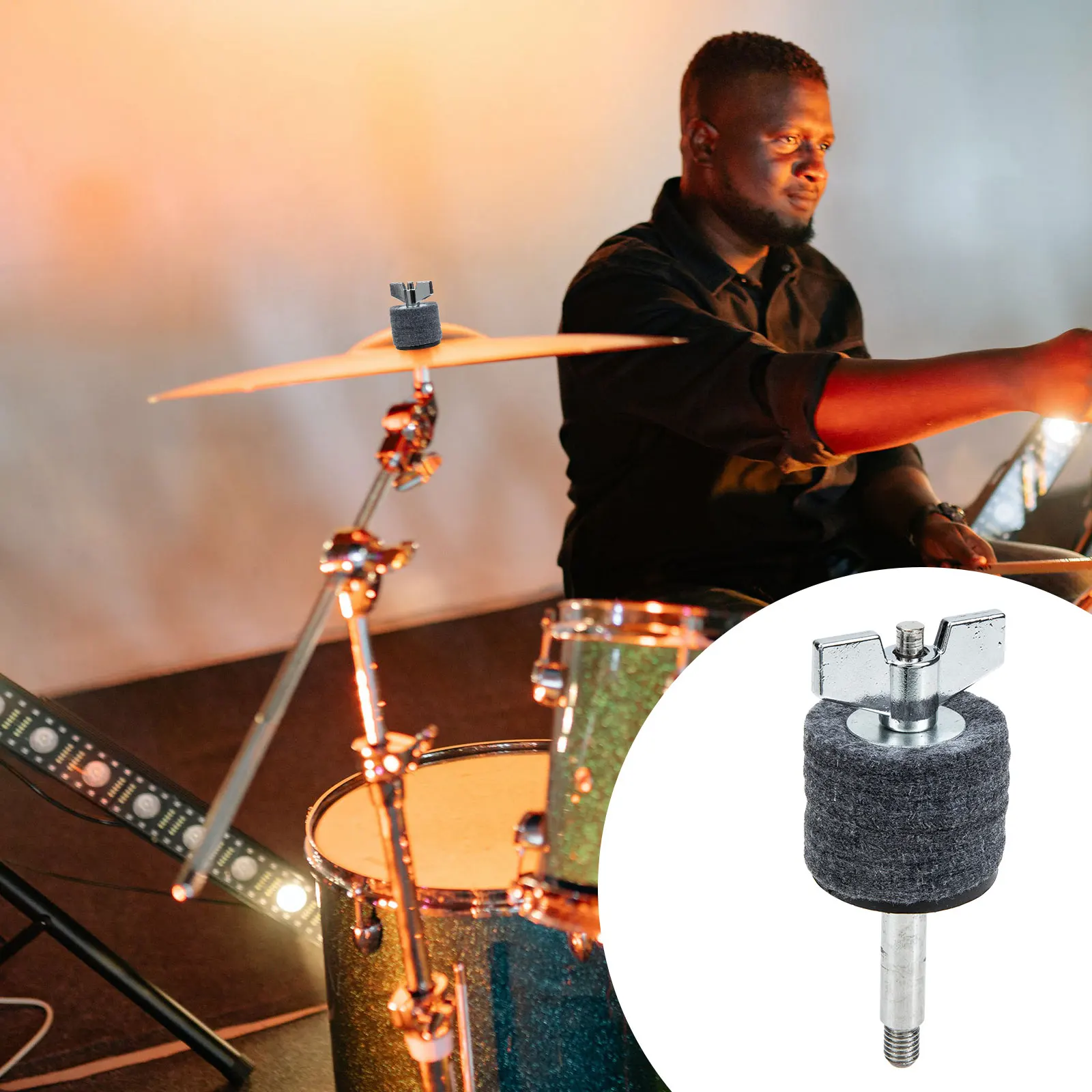 

Felt Alloy Drum Set Hi Hat Clutch Cymbal Release Small Compact Replacement Jazz Drum Accessory Parts Stand Post