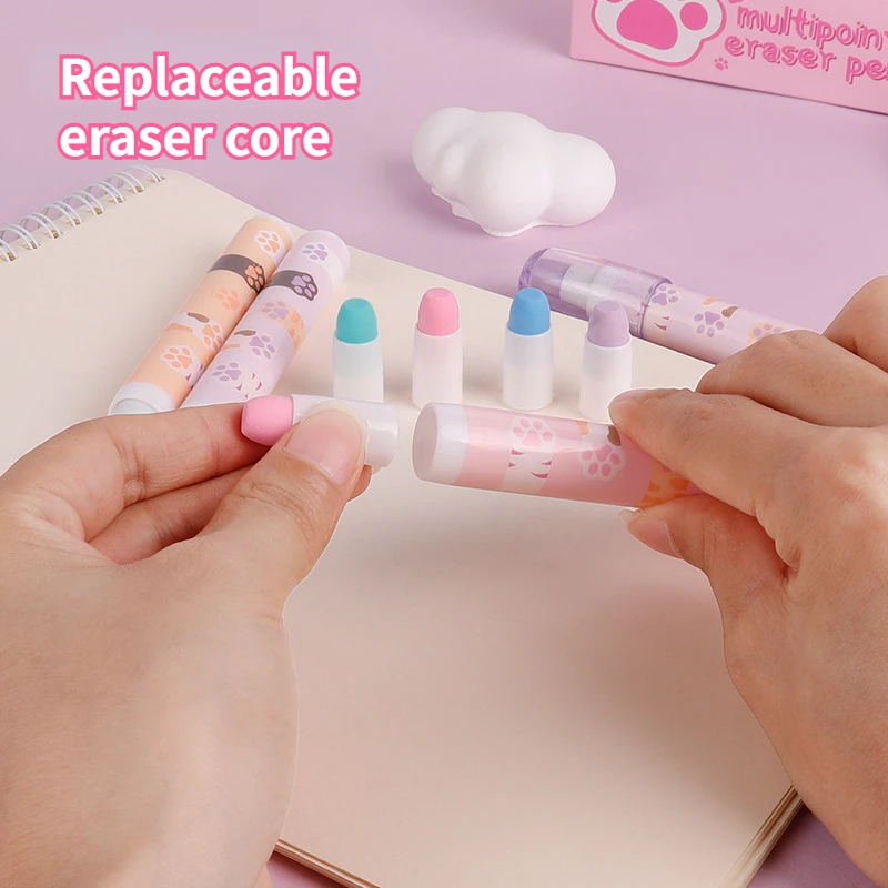 1Pcs Kawaii Cat Paw Rubber Erasers Student Correction Tool Pianting Sketch Eraser Kids School Office Supplies Stationery