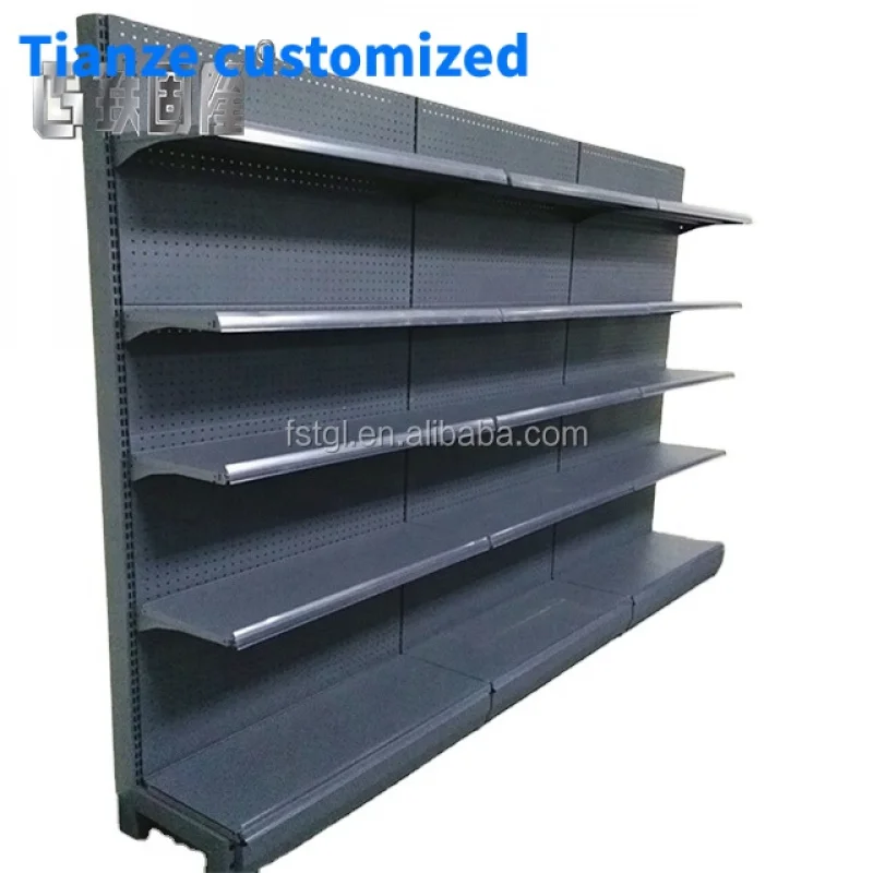 

(Customized) Customized Color Grocery Store Shelving Metallic Shop Retail Display Stand Racks Boutique Supermarket, Convenience