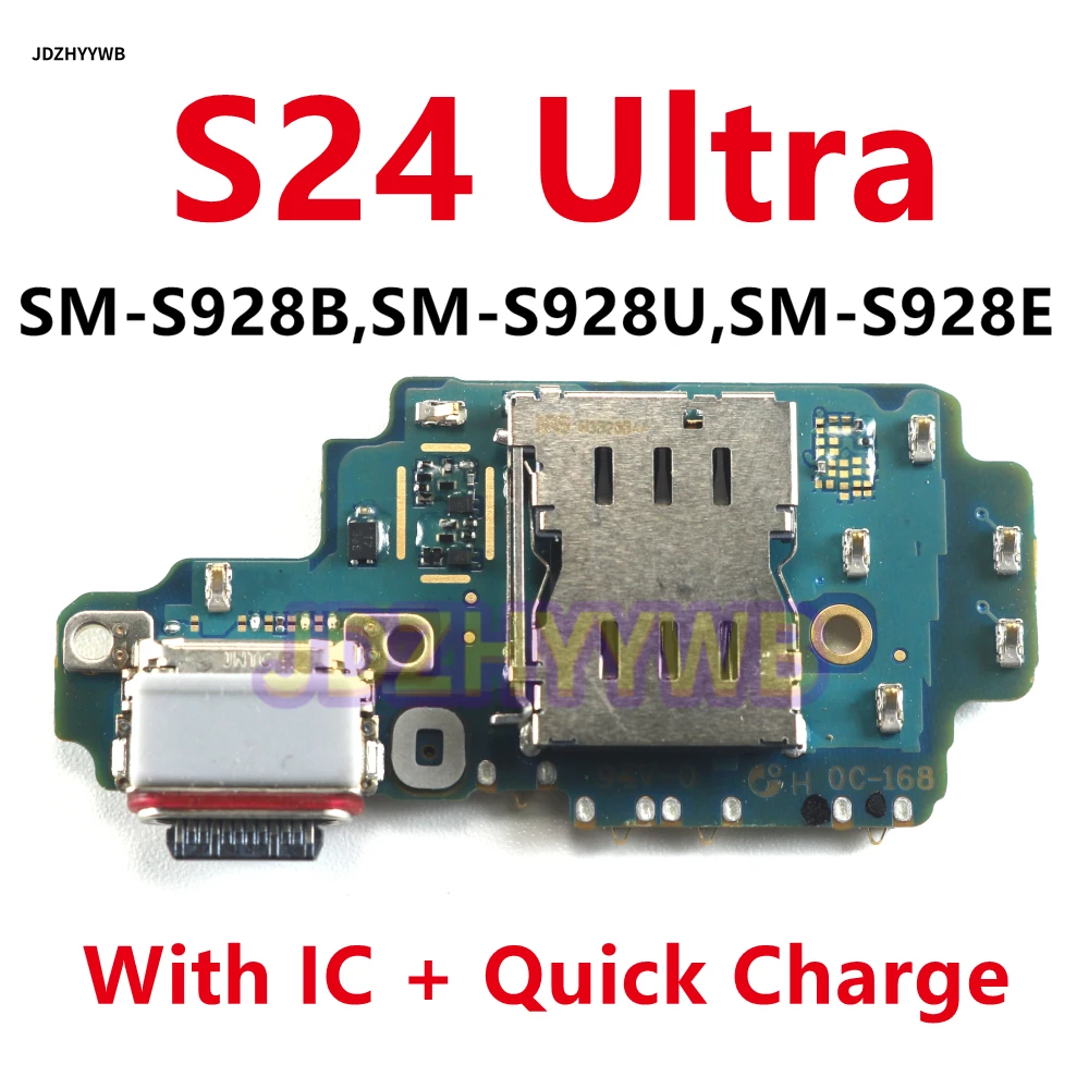Fast Charger Main Charging Port Board For Samsung S24 Ultra S928B S928U S928E S928 Motherboard Connect USB Dock Flex Cable 45W