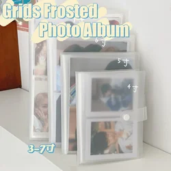 【3/4/5/6inch】80/96/120 Grids Frosted Interstitial Photo Album Postcard Storage Book Idol Photocards PP Collect Book Card Holders
