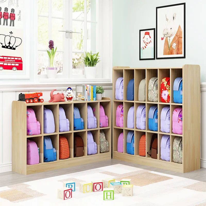 رف تخزين، فصول رياض الأطفال، خزانة فرز من الخشب الصلب، خزانة زاوية منطقة التدريب، شحن مجاني من الصنوبر