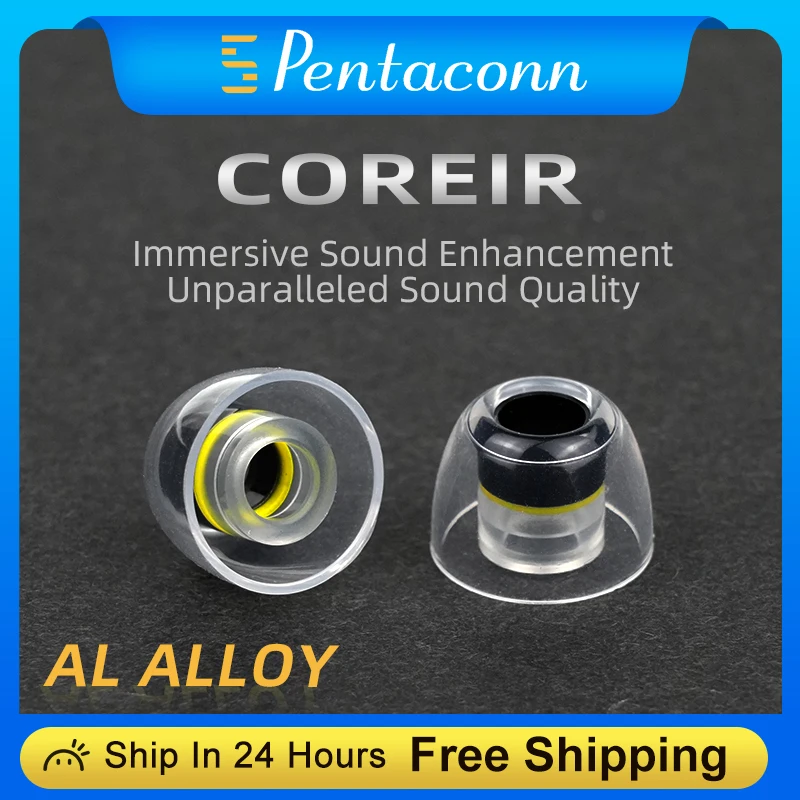 Pentaconn COREIR Al Alloy Aluminum Eartips for In-Ear Monitor IEM HiFi Earphone 4 Sizes Eartips earplug sleeve eartips nozzles 