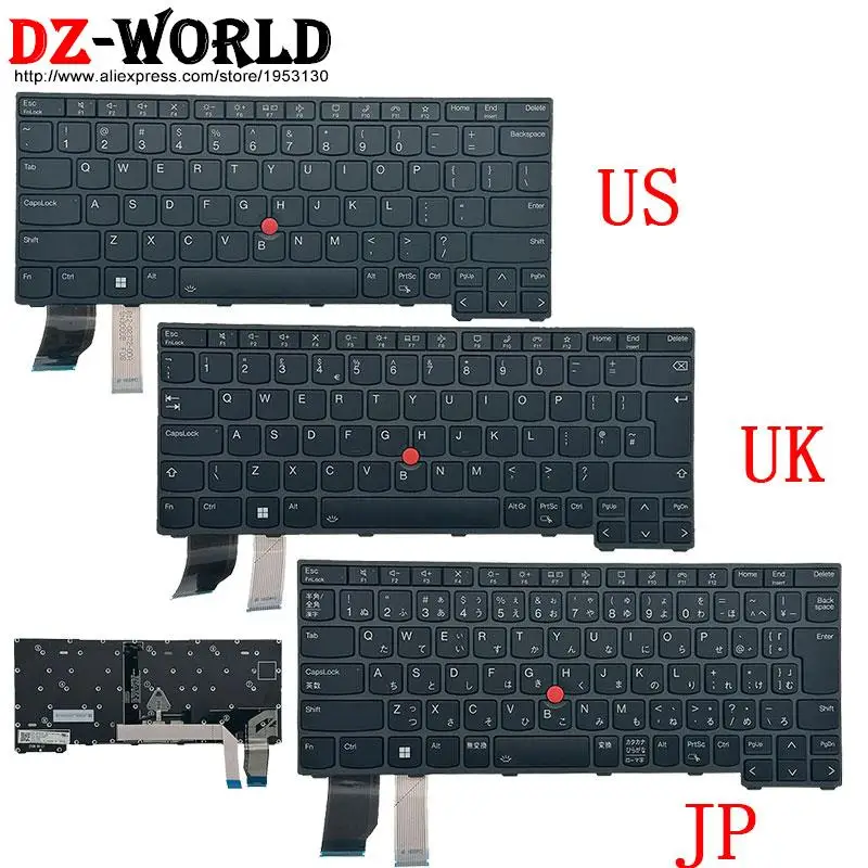 

US UK English JP Japanese Keyboard for Lenovo Thinkpad X13 Gen2 Gen3 L13 Yoga Gen4 5N21H77079 5N21H76996 5N21A21845 5N21A21808