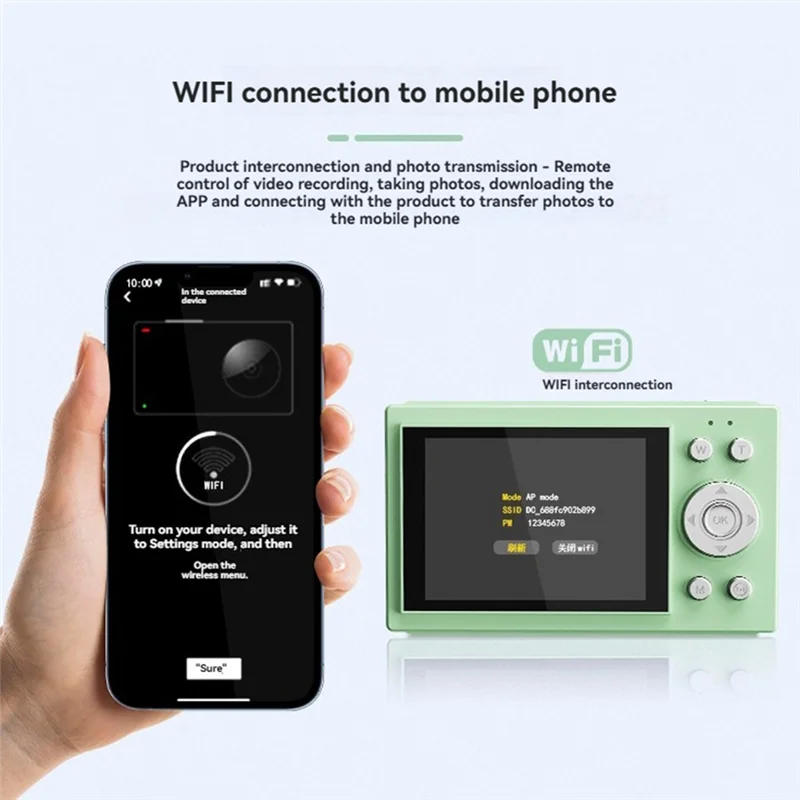 A29F-16X Digital Zoom 4K CCD Digital Camera 64MP Wifi HD Digital Video Camera 2.8Inch Screen