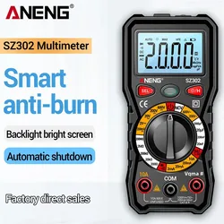 ANENG SZ302 Professional Digital Multimeter AC/DC Votage Tester NCV Detector Resistance Tester Ohm Ammeter Capacitance TestMeter