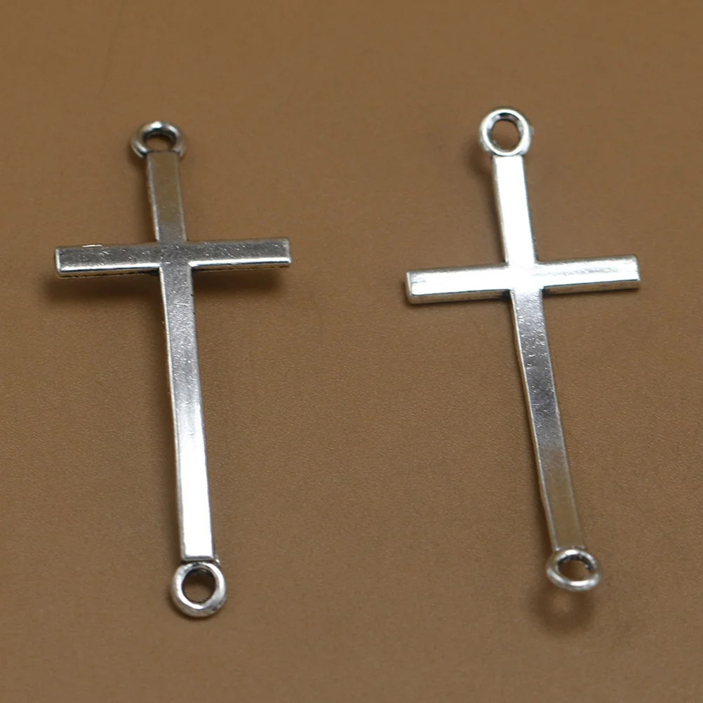 

20Pcs Alloy Cross Pendant Necklace Silver Durable Jewelry Perfect Gift for Men Women Cross Pendent Necklace Pendant